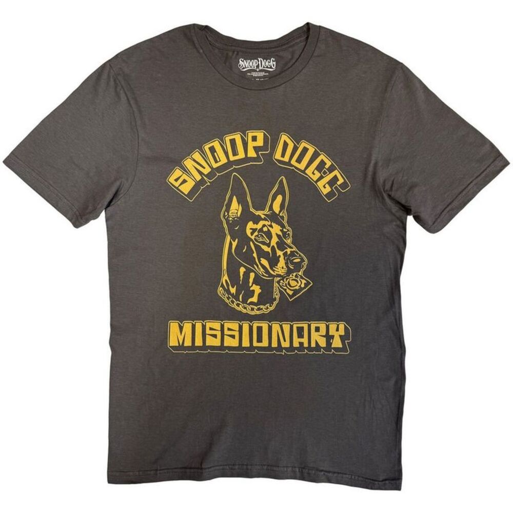 Snoop Dogg Unisex Adult Doberman T-Shirt / Charcoal Grey